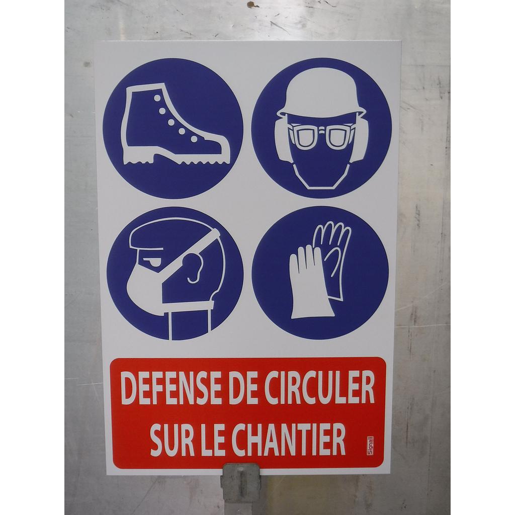 Défense de circuler sur chantier