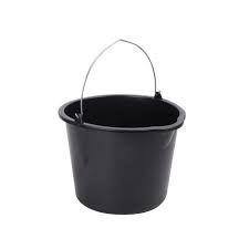 Seau chantier plastique noir 12L